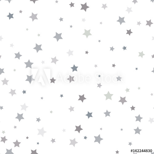 500x500 Abstract White Modern Seamless Pattern With Silver Stars Vector