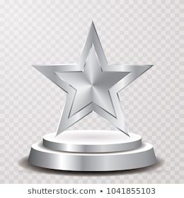 260x280 Silver Star On Podium, Entertainment And Show Business Vector