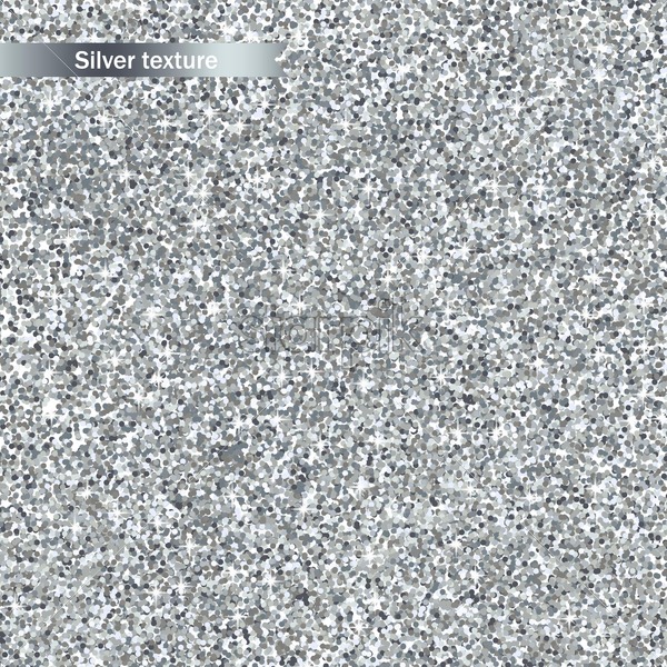 600x600 Silver Glitter Texture Vector Realistic Detailed Illustration