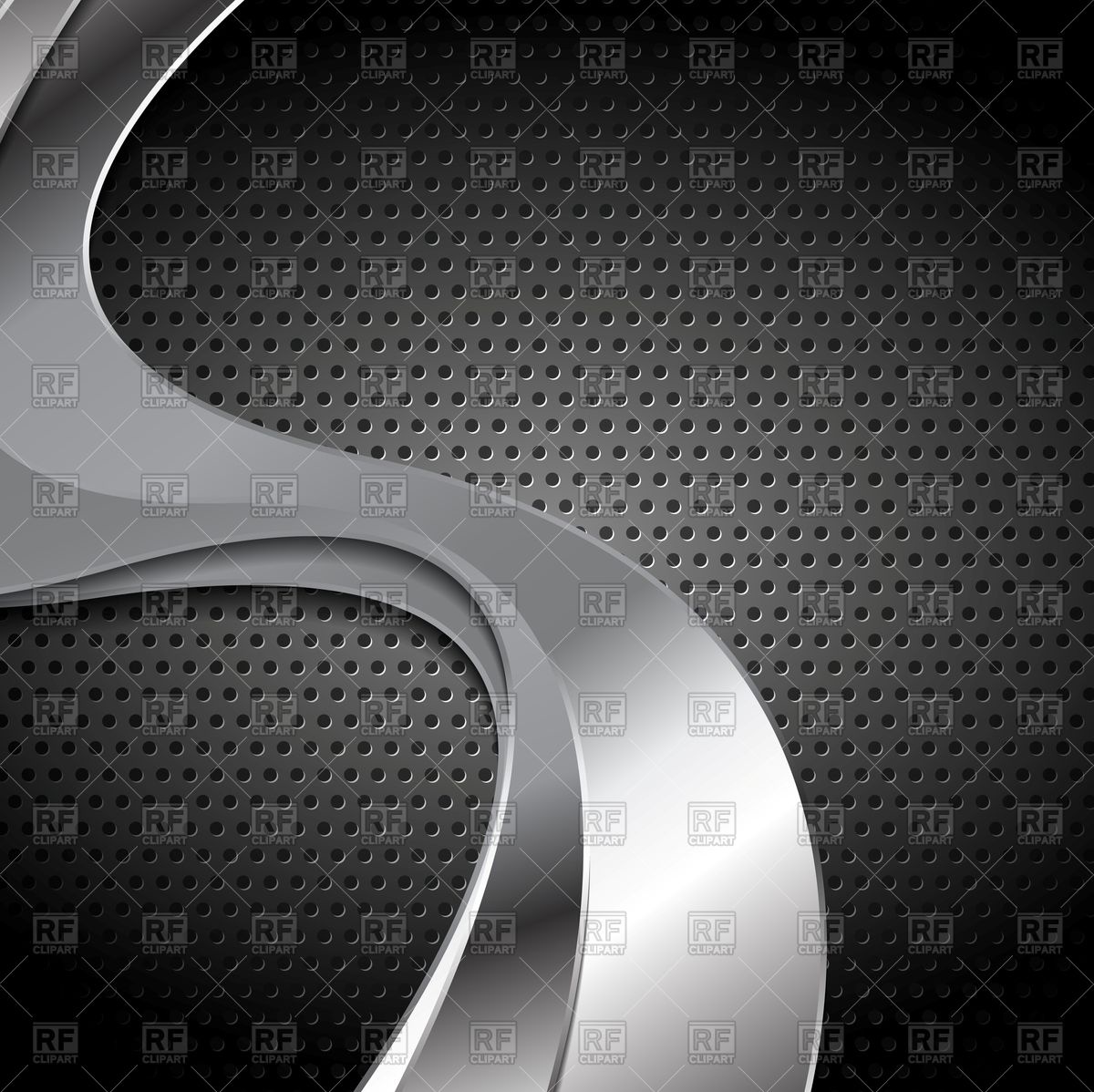 1200x1198 Abstract Perforated Metal Texture With Silver Color Waves Vector