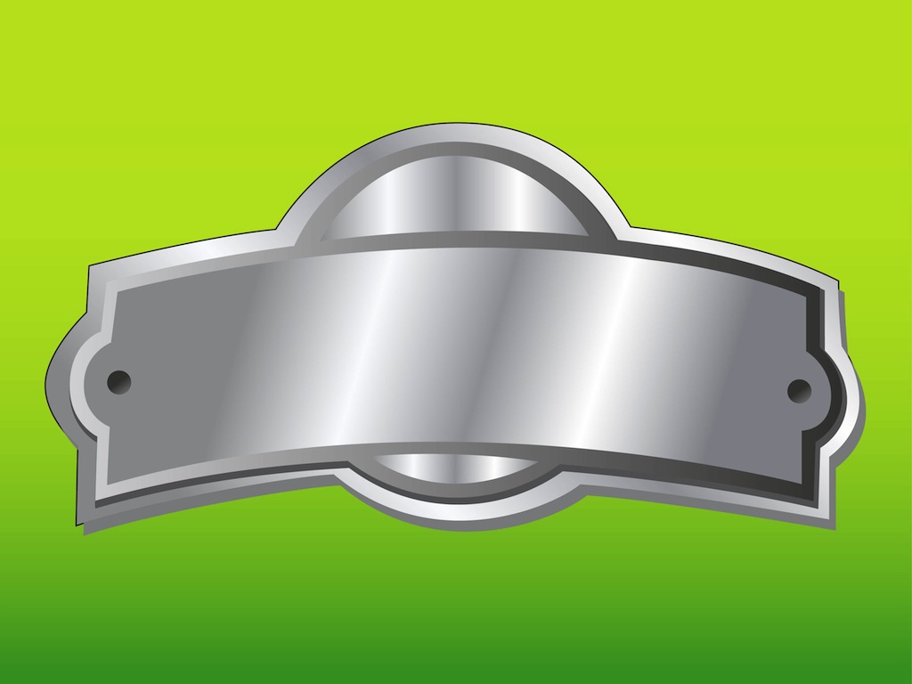 1024x768 Silver Badge Vector Art Graphics