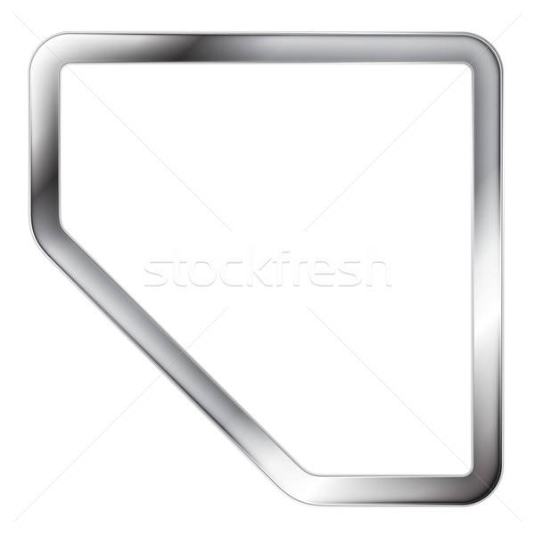 600x600 Abstract Metallic Silver Vector Frame Vector Illustration Evgeny