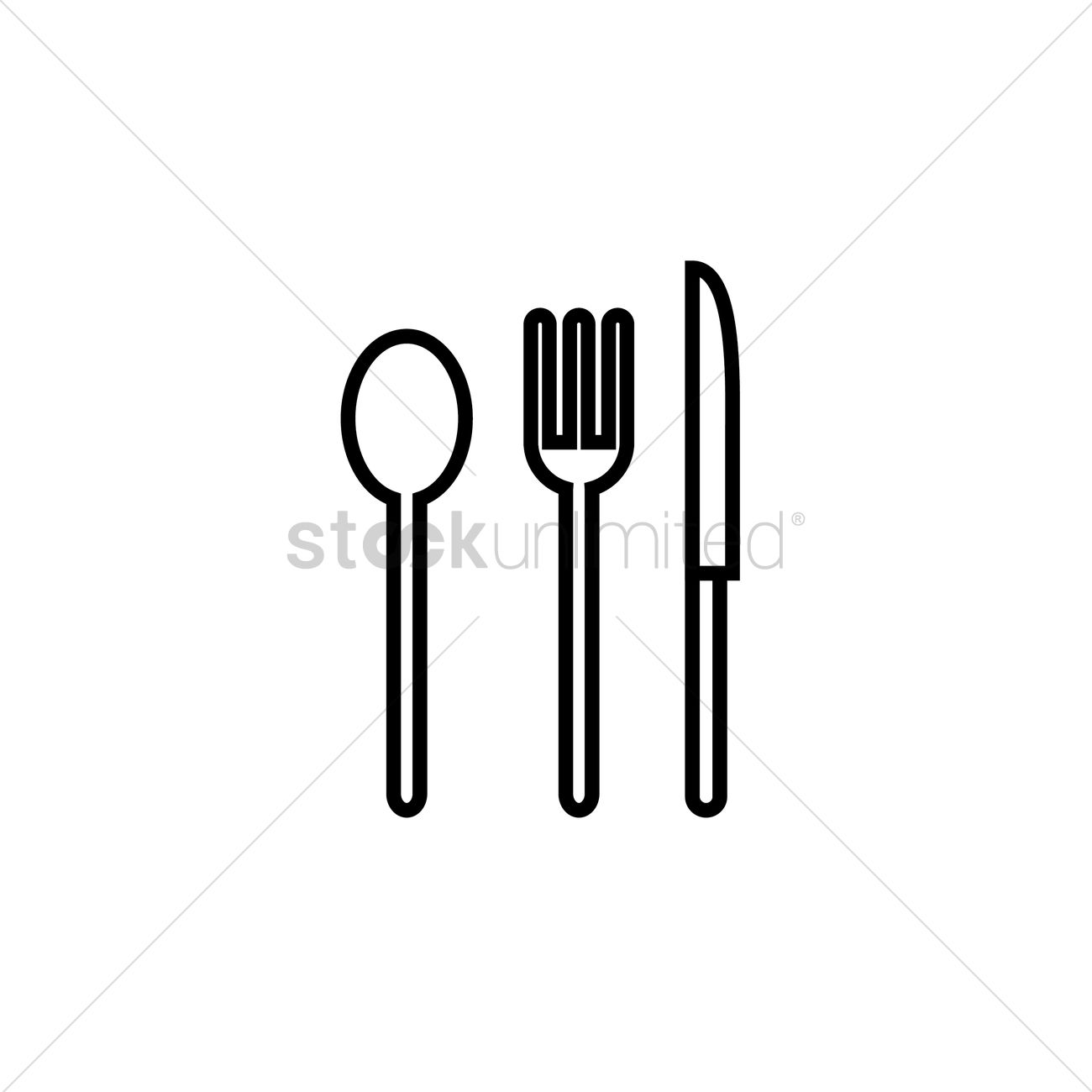 1300x1300 Kitchen Silverware Vector Image