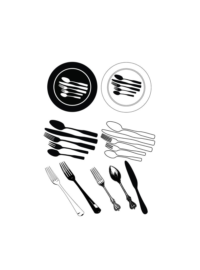 794x1072 Silverware Knife Fork Spoon Cricut Etsy
