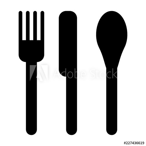 500x500 Silverware Vector Icon