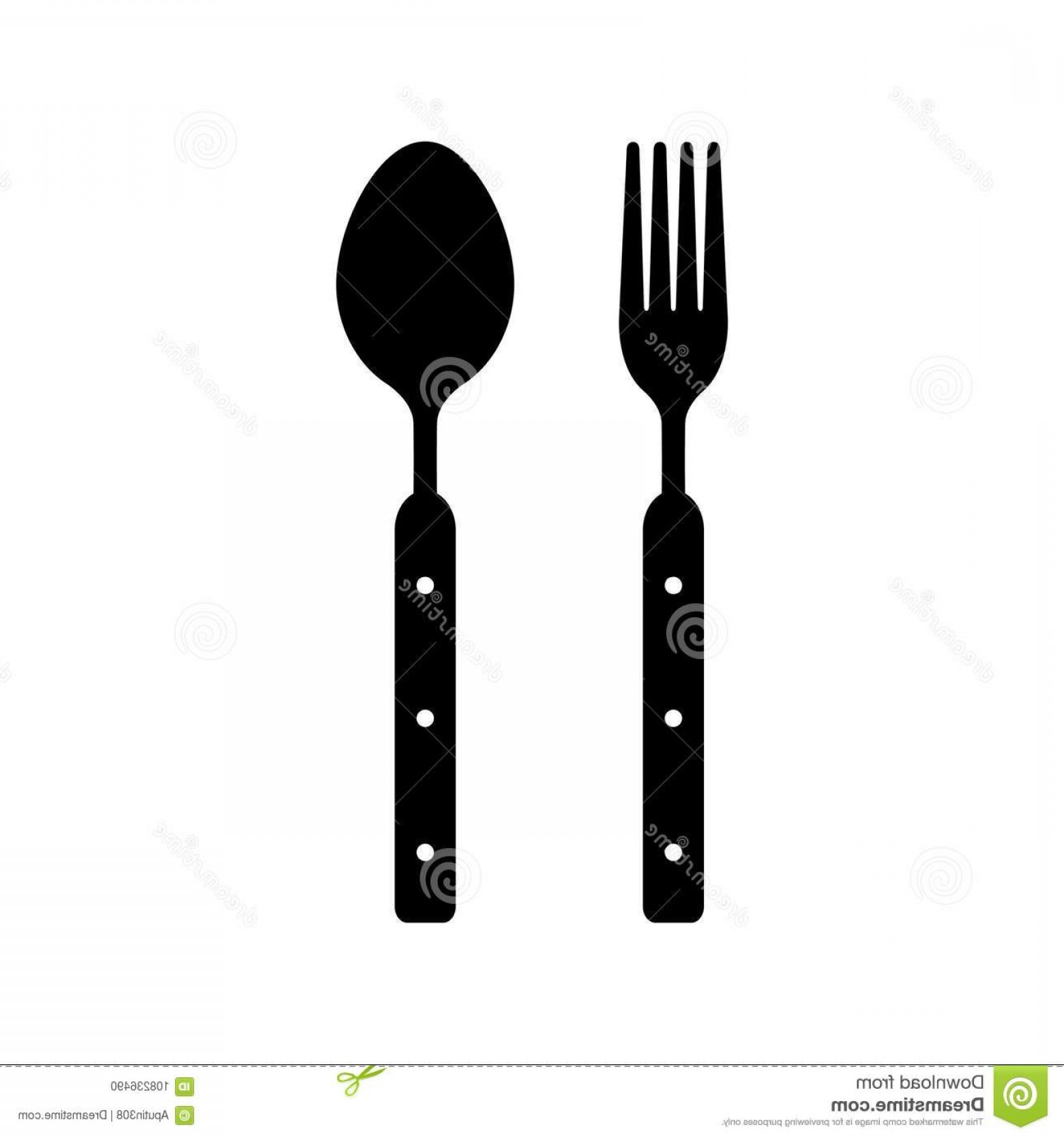 1560x1668 Cutlery Vector Icons Set Black Silhouettes Fork Spoon Cutlery