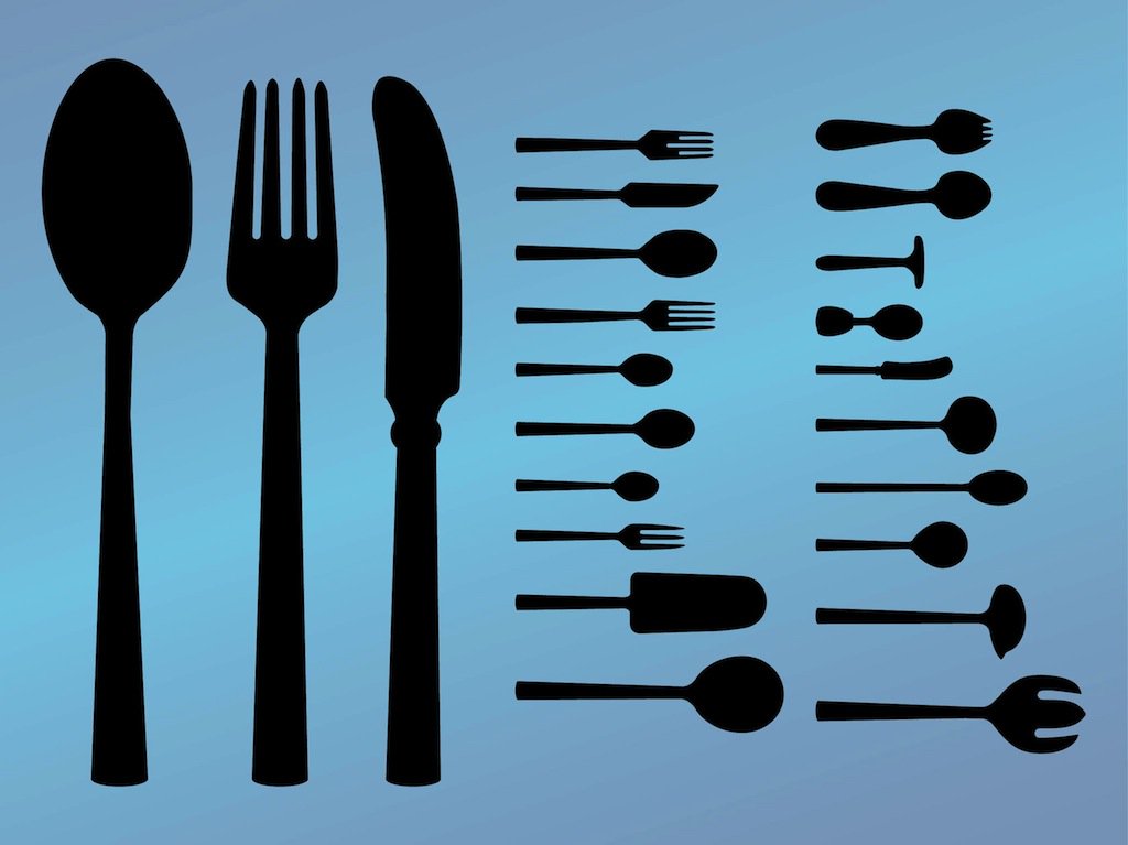 1024x767 Cutlery Vectors Vector Art Graphics