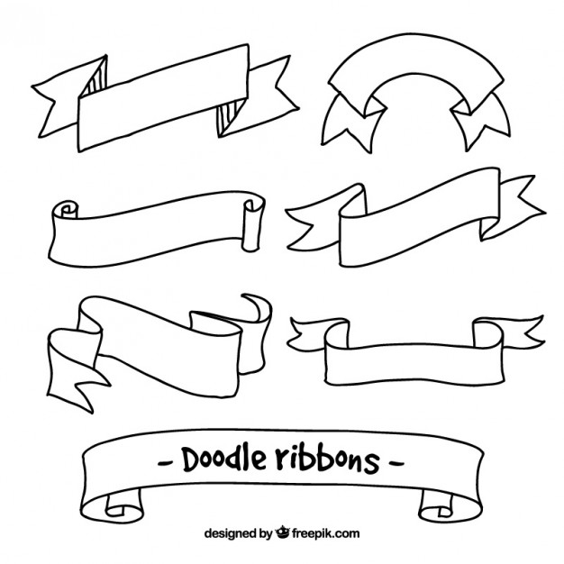 Hand Drawn Simple Ribbons Vector Free Download 626x626 Hand Drawn Simple Ribbons Vector Free Download