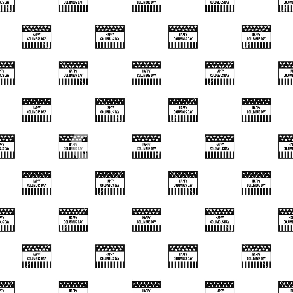 Happy Columbus Day Banner Pattern Simple Illustration Of Happy 1000x1000 Happy Columbus Day Banner Pattern Simple Illustration Of Happy