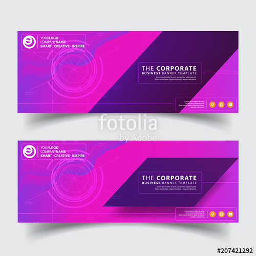 Horizontal Corporate Business Banner Vector Templates Clean 500x500 Horizontal Corporate Business Banner Vector Templates Clean