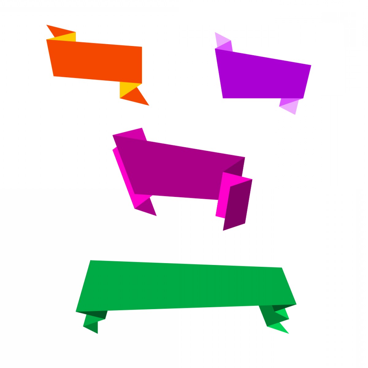 Simple Origami Banners Vector Png Transparent Catchsplace 1200x1200 Simple Origami Banners Vector Png Transparent Catchsplace