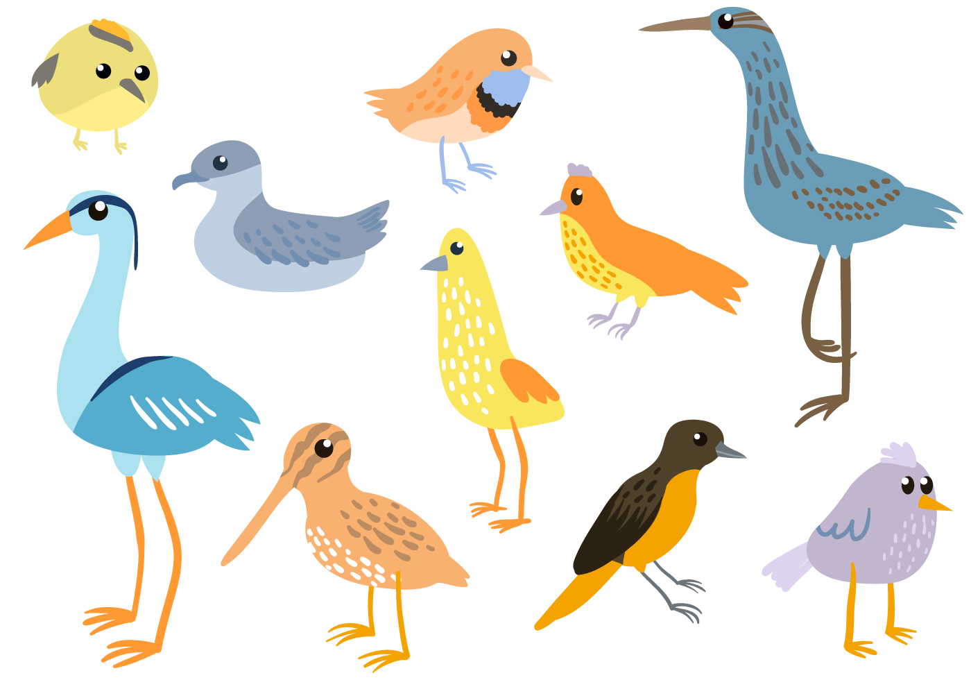 Free Simple Birds Vectors 1400x980 Free Simple Birds Vectors