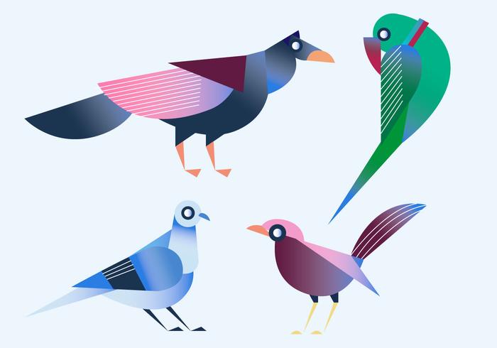 Geometric Simple Shape Bird Vector Illustration 700x490 Geometric Simple Shape Bird Vector Illustration