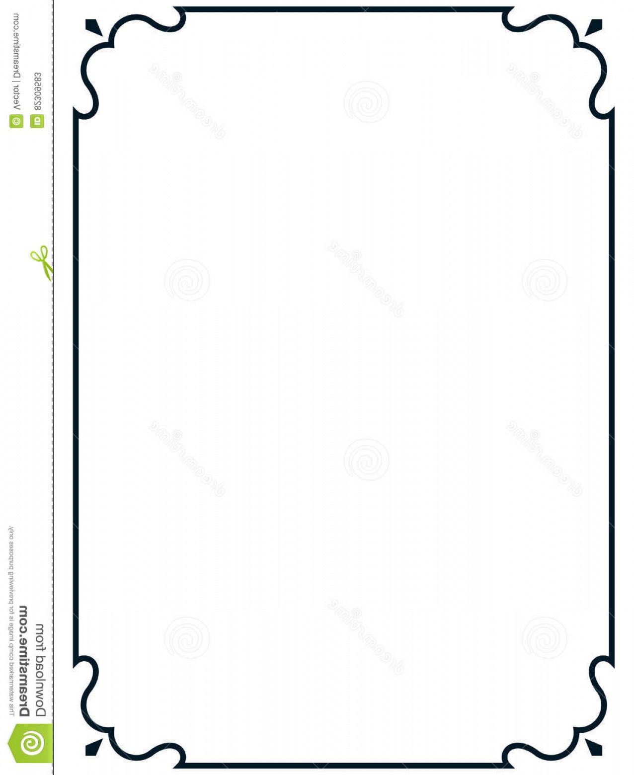 Stock Illustration Beautiful Simple Vector Vintage Line Border 1276x1560 Stock Illustration Beautiful Simple Vector Vintage Line Border