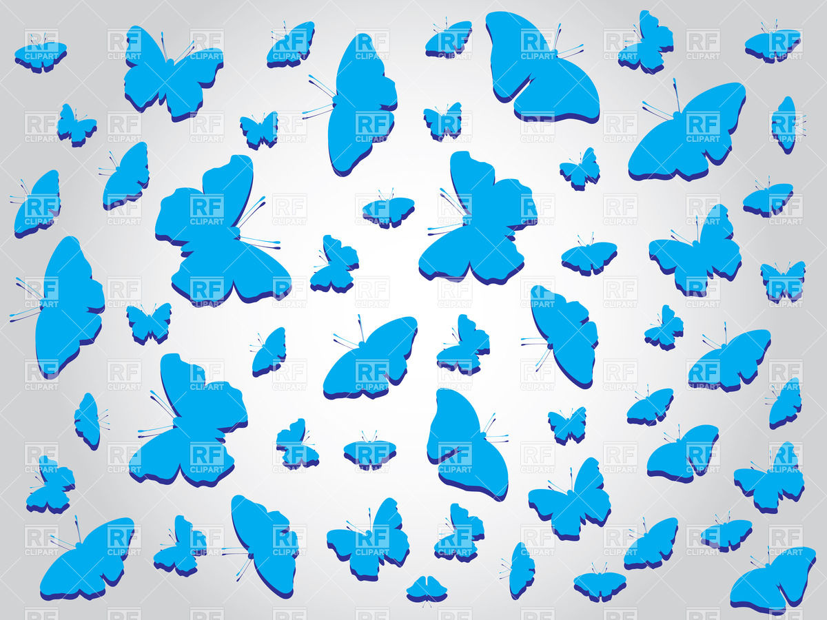 1200x900 Background With Simple Butterfly Silhouettes Vector Image