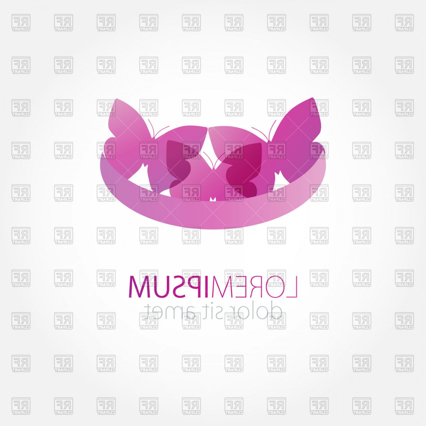 1440x1440 Pink Simple Butterfly Vector Clipart Catchsplace