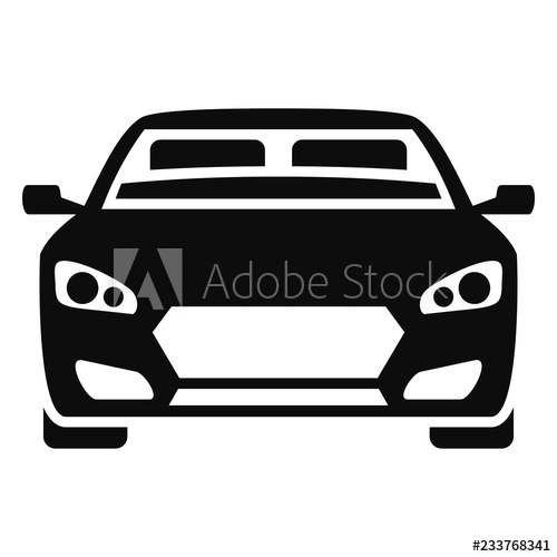 500x500 Front Modern Car Icon Simple Illustration Of Front Modern Car