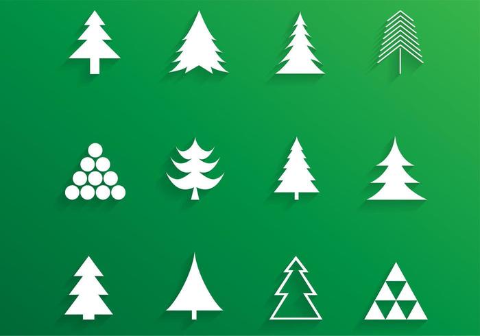 700x490 Simple Christmas Tree Vector Pack