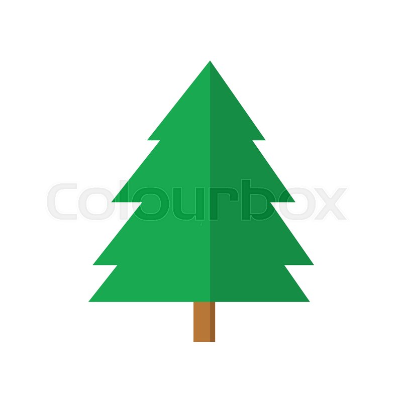 800x800 Simple Spruce Christmas Tree Vector Stock Vector Colourbox