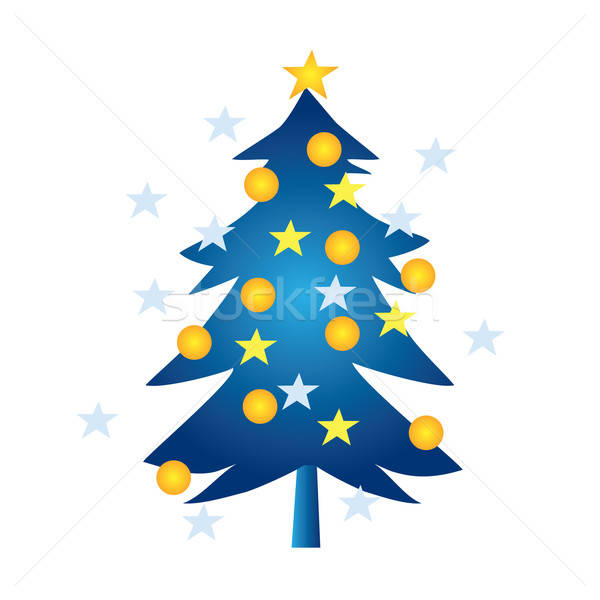 600x600 Simple Cartoon Christmas Tree Vector Illustration Peter Varga