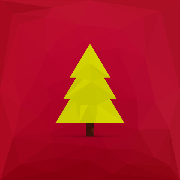 600x600 Simple Christmas Tree Free Vector In Adobe Illustrator