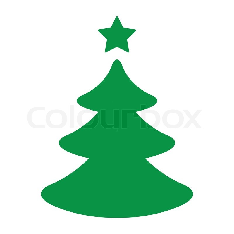 800x800 Simple Green Christmas Tree Stock Vector Colourbox