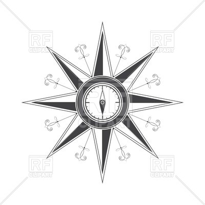 400x400 Simple Compass Rose