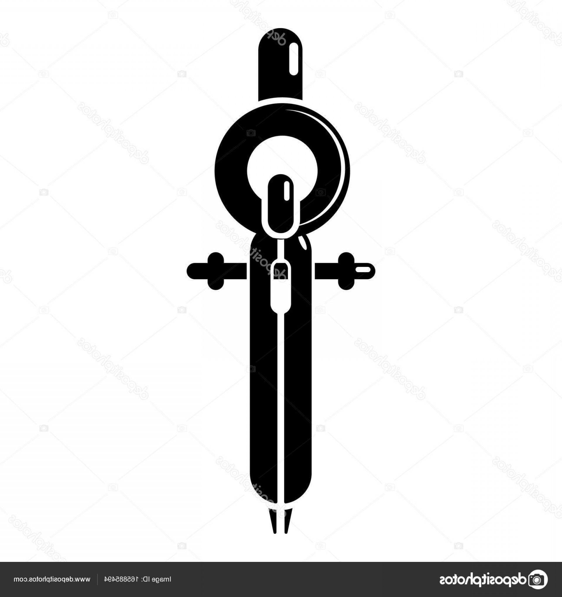 1920x2040 Stock Illustration Compass Icon Simple Black Style Studiogrfx