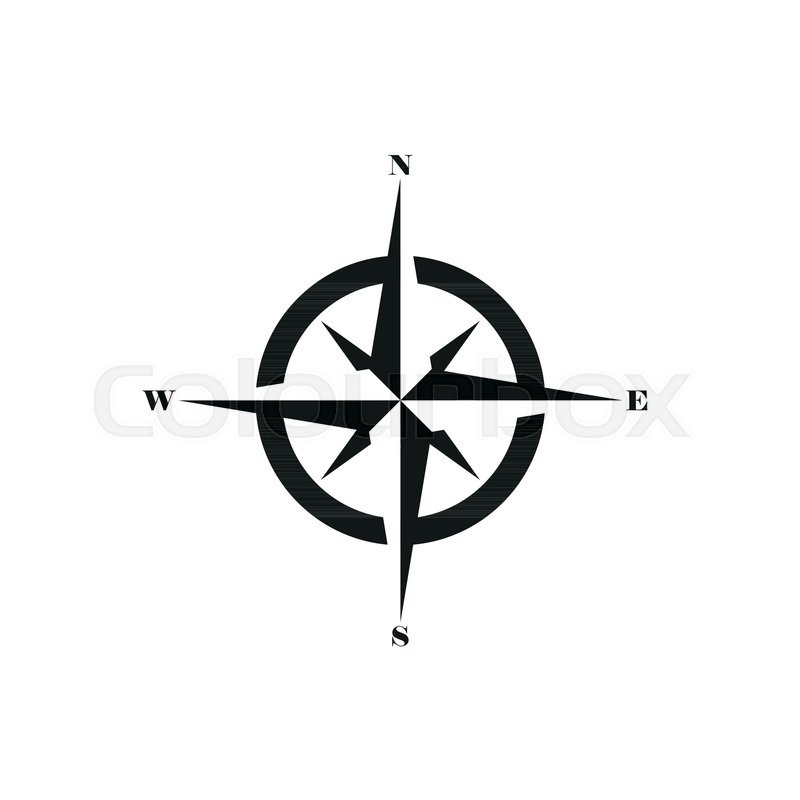 800x800 The Icon Of The Compass Simple Vector Stock Vector Colourbox