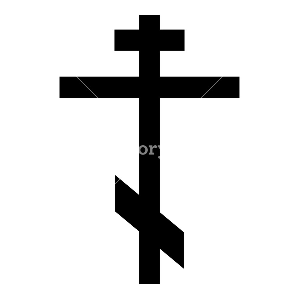 Cross Eight Pointed Of Greek Catholic Orthodox Icon Black Color 1000x1000 Cross Eight Pointed Of Greek Catholic Orthodox Icon Black Color