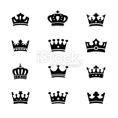 Crown Collection Isolated On White Background Vector Tattoos 380x380 Crown Collection Isolated On White Background Vector Tattoos