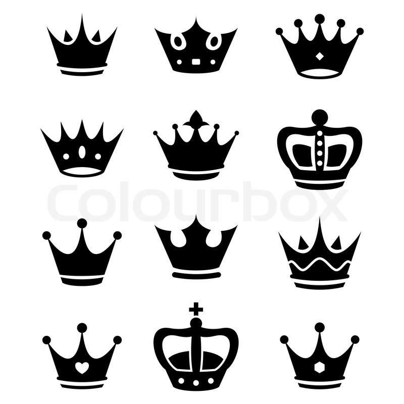Crown Collection Isolated On White Stock Vector Colourbox 800x800 Crown Collection Isolated On White Stock Vector Colourbox