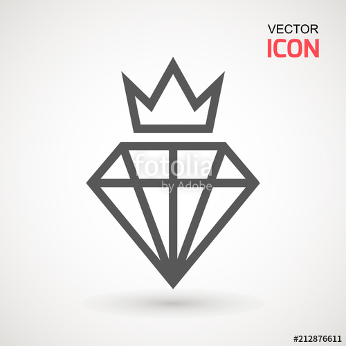 King Diamond Icon Logo Diamond Crown Vector Logotype Graphic 500x500 King Diamond Icon Logo Diamond Crown Vector Logotype Graphic