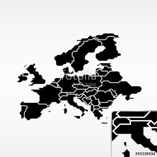 500x500 Abstract Simple Europe Map