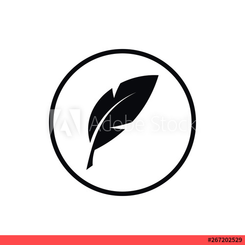 Feather Vector Icon, Retro Pen Symbol Simple, Flat Design 500x500 Feather Vector Icon, Retro Pen Symbol Simple, Flat Design