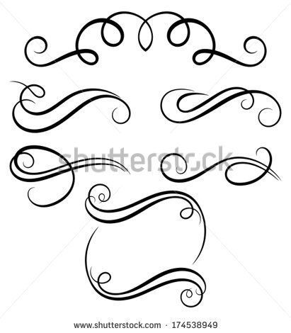 411x470 Simple Filigree Scroll Designs Filigree Stock Photos