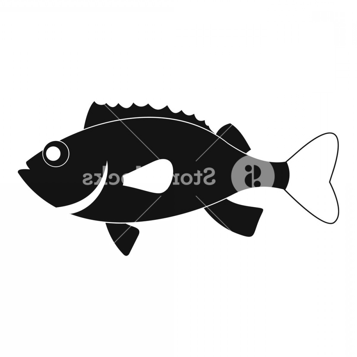 1200x1200 Bass Fish Vector Art Catamart