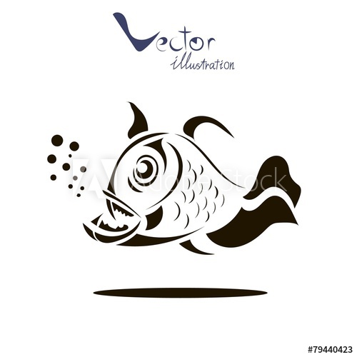 500x500 Simple Fish Vector Illustration