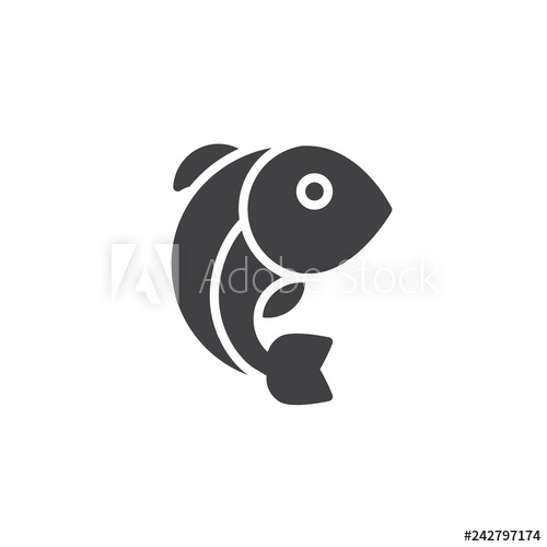 500x500 Chinese Fish Vector Icon Filled Flat Sign For Mobile Concept