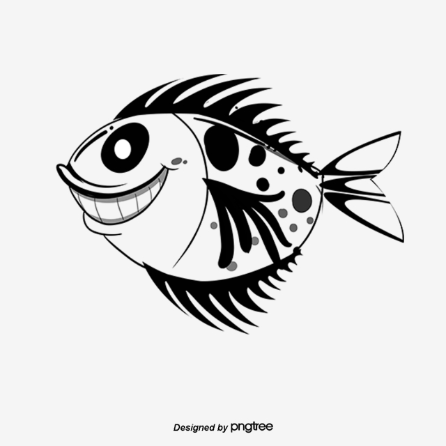 640x640 Fish Vector Material Cartoon Sketch Fish, Cartoon Fish, Marine
