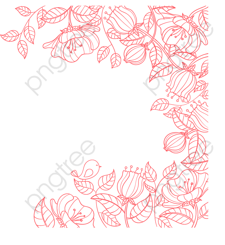 762x830 Vector Simple Floral Decorative Pattern, Floral Pattern