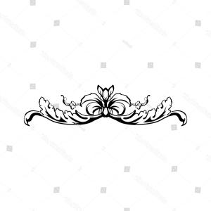 300x300 Flourish Vector Text Divider Floral Vintage Sarahgardan