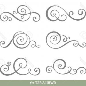 300x300 Photostock Vector Set Of Six Vector Flourish Swirls Simple Black