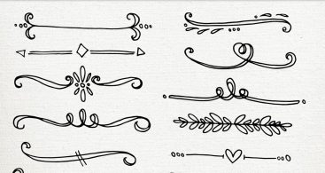 367x195 Simple Flourish Line Divider Vector Archives