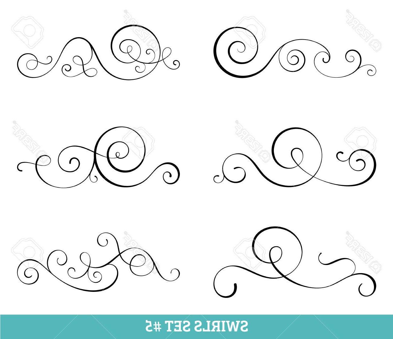 simple divider flourishes vector