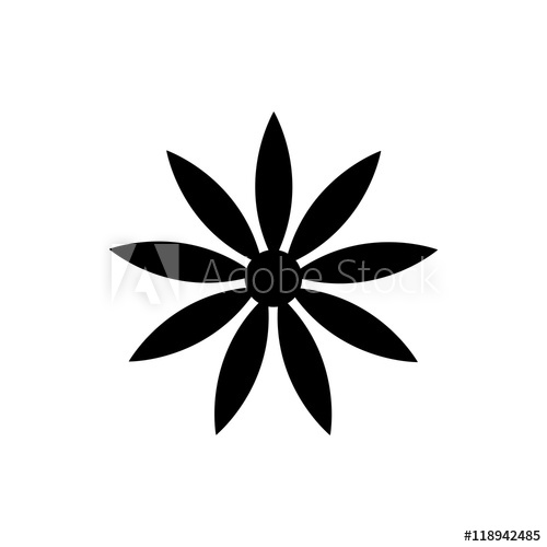500x500 Simple Flower Vector Icon