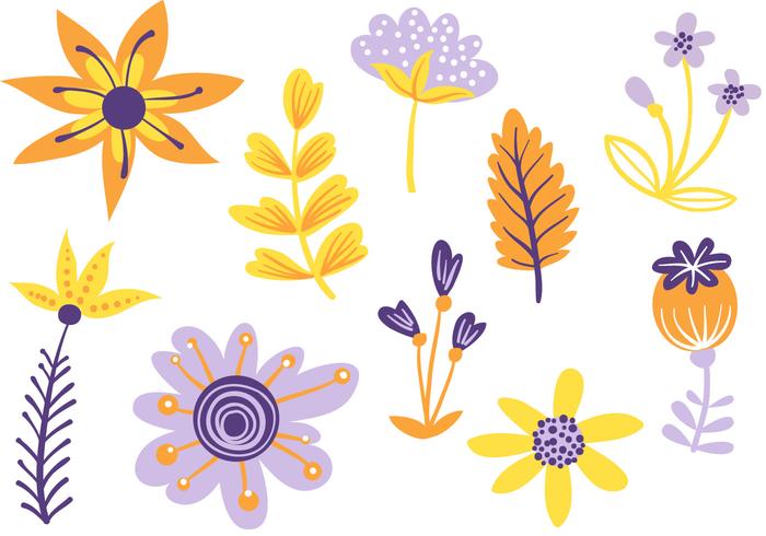 700x490 Free Simple Flowers Vectors