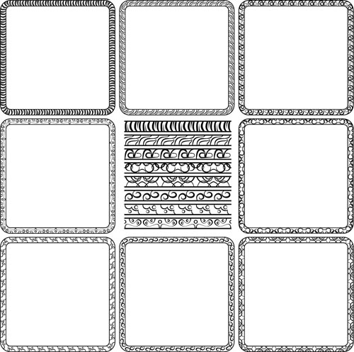 500x497 Simple Black Frame Vector Free Download