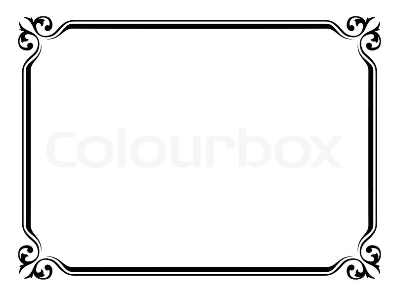 800x600 Simple Ornamental Decorative Frame Stock Vector Colourbox