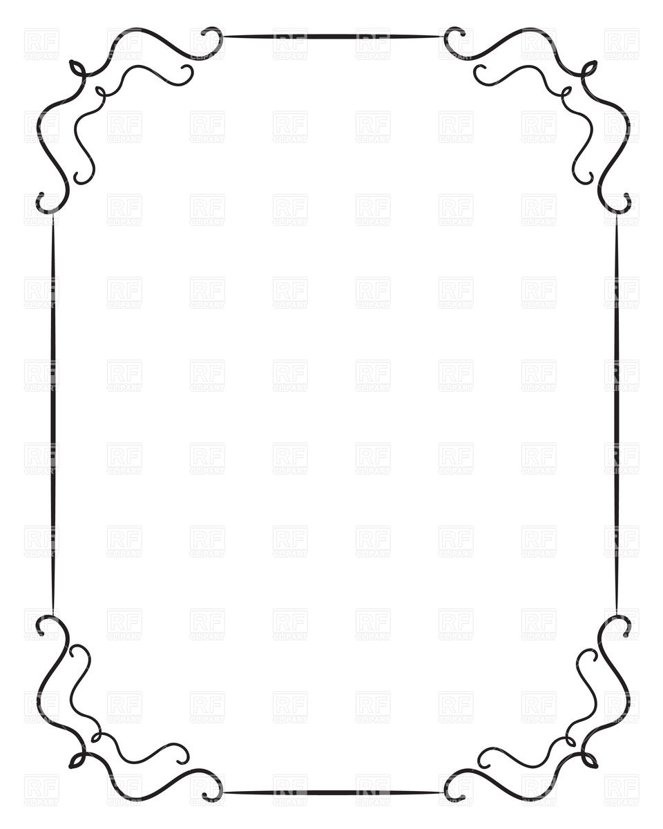 960x1200 Simple Vintage Vertical Frame Vector Image Of Borders And Frames